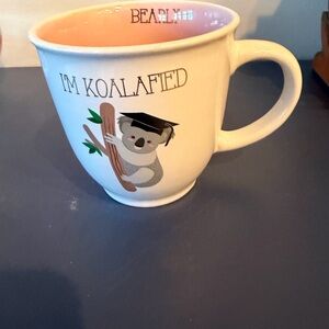 Punny Congratulations themed Koala Bear Coffee Tea Mug  with "I'M Koalafied"